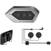 Resim Samdoo "x6 Motosiklet Kask Kulaklığı - Bluetooth 5.0, 1500mah Pil, Ipx67 Su Geçirmez, Çift Telefon Bağlantılı" 
