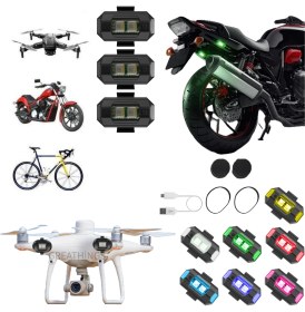 Resim Greathings 3 Adet 7 Renk 30 Mod Bisiklet Motor Drone Çakar Lamba, Bisiklet Işığı, Motor Drone Aksesuar Işık 