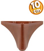 Resim Badem10 Yonca Lüks Mobilya Kanepe Tv Ünitesi Koltuk Ayağı 10 Cm Kahverengi Ahşap Desenli Baza Ayakları 
