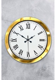 Resim 36 Cm Gold Metal Roma Rakamlı Duvar Saati Diğer 