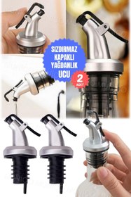 Resim Genel Markalar 2 Adet Sızdırmaz Yağdanlık Tıpası – Zeytinyağı ve Likör Şişeleri İçin Ideal Sıkı Kapaklı Şişe Tıpa 