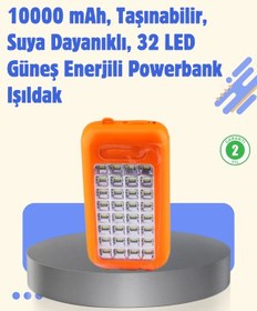 Resim Gold Silver Gs-875 Güneş Enerjili Powerbank Ve 32 Led Işıldak Belirtilmemiş 