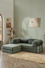 Resim Dekoport Relax Sofa Köşe Takımı Aktivite Yatağı Yer Yatağı Kadife Fitilli Kumaş 