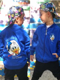 Resim BoBoKİD Çocuk Unisex Donald Duck Detaylı Yağmurluk-mont 