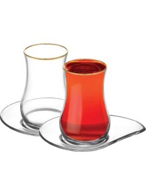 Resim Lav Rimli Çay Seti 12 Parça 