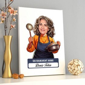 Resim En Hamarat Anne Karikatürlü Kanvas Tablo 