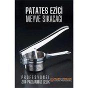 Resim Patates Ezici Meyve Sıkacağı Sıkacağı Sebze Presi 304 Paslanmaz Çelik 