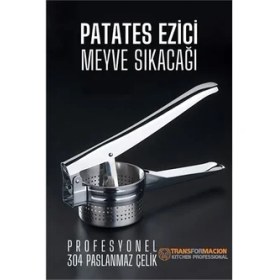 Resim Patates Ezici Meyve Sıkacağı Sıkacağı Sebze Presi 304 Paslanmaz Çelik 