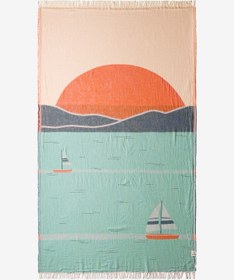 Resim Seascape Jakarlı Peştemal Mint, Taşıma Çantalı - Mint / 90x160 