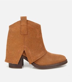 Resim Hotiç Kadın Süet Deri Taba Dikiş Detaylı Kovboy /western Topuklu Bot 01boh315740a370 01boh315740a370 Taba 