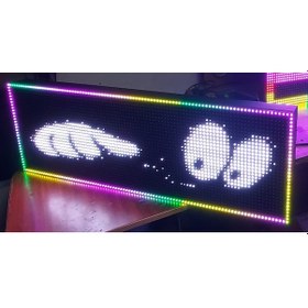 Resim Rgb Kayan Yazı, Renkli Led Tabela 32x96 Cm Çift Yön, Eskişehirled 