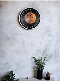 Resim 36 Cm Beyaz 24 Saat Göstergeli Özel Tasarım Duvar Saati Açık 