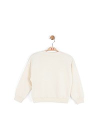 Resim Kız Çocuk Çiçek Sweat Nk-39502 Ekru 
