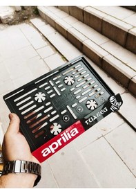 Resim Motorsiklet Plakalık Lazer Kesim Pleksi Aprilia Lmotor Plakalık Kişiye Özel Plakalık 