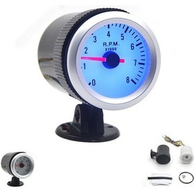 Resim Fosenze Led Göstergeye Sahip 52mm Abs Devir Saati - 0-8000 Rpm, 1-8 Silindirli Araçlar İçin Kolay Montaj. 