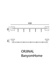 Resim Çelik Banyo Paslanmaz Pirinç Vizyon 5^li Set Askılık Havlu Askısı Krom 