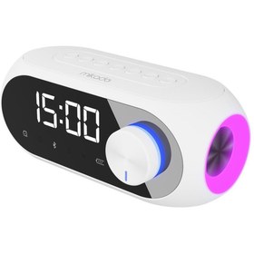 Resim Mikado MD-W7 1200mAh 5W Beyaz Bluetooth-Aux-Derece-Usb-FM (RADYO) Alarmlı Saat Speaker Speaker 
