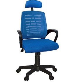 Resim Türksit Karizma File Müdür Koltuk Plastik Ayak Mavi 