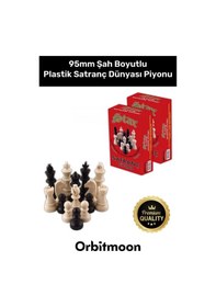 Resim Premium Seri Şah Boyu 95mm Eksik Takımı Tamamlama Uyumlu Orta Plastik Satranç Dünyası Piyonu 