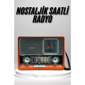 Resim Nostaljik Vintage Radyo Taşınabilir Bluetooth Bağlantılı Hoparlör Radyo 