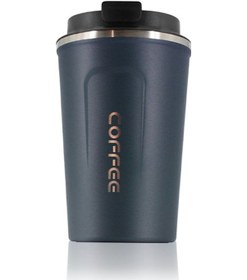 Resim Samdoo 380ml Paslanmaz Çelik Termal Kahve Termosu - Sızdırmaz, Taşınabilir Seyahat Bardağı Siyah 