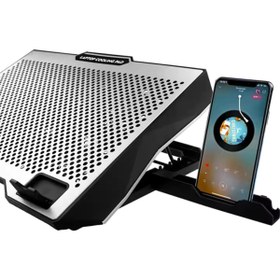Resim E&D Collection Telefon Tutuculu Profesyonel Dizüstü Bilgisayar Notebook Soğutucu Laptop Stand Işıklı Laptoplarına Ö 