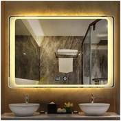 Resim DNR Mirror 80x120 Cm Buğu Yapmayan Dokunmatik Günışığı Ledli Dikdörtgen Banyo Aynası 