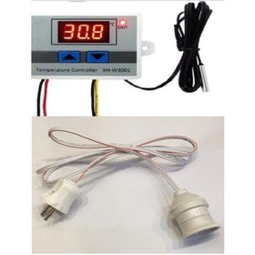 Resim Saatbasikargo Kuluçka Termostatı, Fişli Duy, Kuluçka Seti, Fişli Termostat 