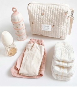 Resim Modakids Anne Bebek Bakım Çantası Kapitone Su Geçirmez Bebek Arabası Organizer Düzenleyici Stroller Bag 