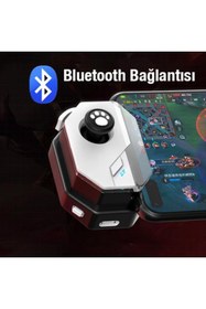 Resim coofbe 150Mah Şarjlı Bluetooth Bağlantılı Telefon Joystick Kontrol Aparatı PUBG Mobile Gamer Oyun 