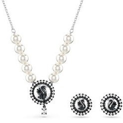 Resim Swarovski SWR5680875 İnci Kadın Kolye ve Küpe Seti 