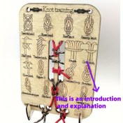 Resim Ahşap Düğüm Eğitimi Tahtası, 2 Uygulama İpi ile - Başlangıç Seviyesi Düğüm Yardımı, Ev, Açık Hava ve El Sanatları Projeleri için Doğal Ahşap Tasarım, Hassasiyet ve Kontrol için Düğüm Malzemeleri, El Sanatları Proje Temelleri, Dekoratif Düğüm Aracı, Sağlam Yapı 