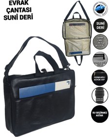 Resim Evrak Çantası Suni Deri Su Geçirmez Astar 