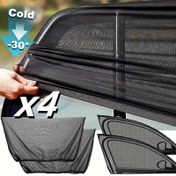 Resim 2/4 adet Araba Güneşlik Mesh SUV Pencere UV Koruma Perde Kapak Otomatik Kapaklar Ön Arka Yan Arabalar Sivrisinek Ağı Güneşlik Pencere Mesh 