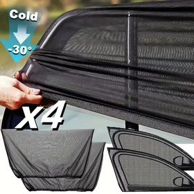 Resim 2/4 Adet Araç Pencere Güneşlikler UV Koruma ve Isı Azaltma, SUV'lar, Kamyonetler, Sedanlar için Nefes Alabilir Ağ Böcek Kalkanı - Kolay Kurulumlu Ön & Yan Pencereler İçin Kapaklar (Siyah) | Araç Gölge Çözümü | Kolaykurulum Kaplamalar | Koruyucu Araba Örtüsü 