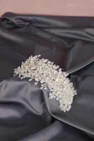 Resim Limelia Barbara Kristal Boncuklu Gelin Saç Aksesuarı – Çamaşır Sepeti – Çamaşır Sepeti, Krem 