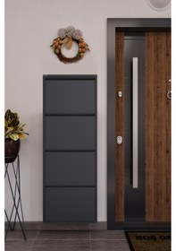 Resim Ceha 4'lü Metal Ayakkabılık - Antrasit K.AYK-4 /AB7024 Antrasit 