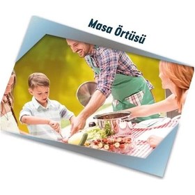 Resim Pratikser Tek Kullanımlık Polietilen Masa Örtüsü Papatya - 150x150cm - 20ad/rulo 