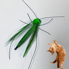 Resim 1 adet Whisker Wonders Etkileşimli Kedi Oyuncak, Gerçekçi Haşere Tasarımı, Dayanıklı Plastik, Pille Çalışmaz, İç Mekan Oyun ve Egzersiz için Askı İpi 