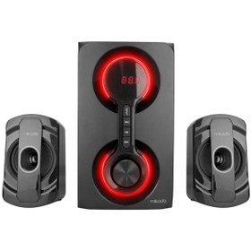 Resim MD-221BT 2 1 40W Siyah USB TF Cart FM Bluetooth Hoparlör 