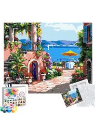 Resim Sayılarla Boyama Seti 40 X 50 Cm Tuval Şasesine Gerili Yalı 