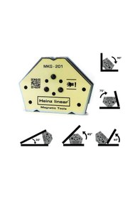 Resim Heinz Linear Mkg201-k Manyetik Açılı Kaynak Tutucu Mıknatıs Gönye 