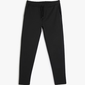 Resim Beli Bağcıklı Pantolon Slim Fit Cep Detaylı Katlı Paça 