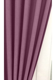 Resim Evdepo Home Deniz Soft Pileli Fon Perde Koyu Lila 