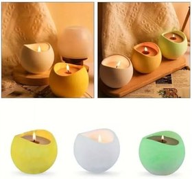 Resim Silikon Kalıp Beton Çiçek Saksıları Sukulent Saksılar Ve Mumluk Kalıbı 