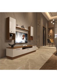 Resim Decoraktiv Trio 5da Mdf Tv Ünitesi Tv Sehpası Ceviz - Beyaz 