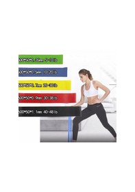 Resim Pilates Direnç Lastiği Aerobik Yoga Gym Egzersiz Bandı Spor Seti 