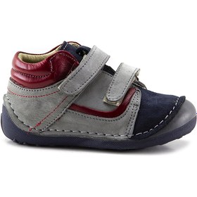 Resim mnpc Erkek Çocuk Laci-Gri Deri Ortopedik Destekli İlk Adım Bot 