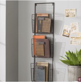 Resim GO DEKOR Tel Kafes 3 Gözlü Duvar Dergilik Ve Gazetelik Ünitesi 