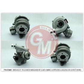 Resim TURBO SARJ NISSAN QASHQAI J10 1.5 DCI 2007-2013 MEGANE II III LAGUNA III FLUENCE 105 HP GUA 40616 